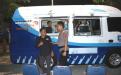 Kapolres Bangka, AKBP Aris Sulistyono Meninjau SAMLING Samsat Sungailiat Yang Disambut Oleh Kepala UPT.Bakuda Babel Wilayah Kabupaten Bangka, Yeri, S,Sos Di Acara Lounching YANMAS Night On The Spot Polres Bangka Di Taman Kota Sungailiat, Sabtu, 08 Februari 2020