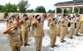 Aparatur Sipil Negara Pada UPT. Bakuda Provinsi Kepulauan Bangka Belitung Wilayah Kabupaten Bangka/Samsat Bangka melasanakan kegiatan Apel Pagi sebagai kewajiban dan penegakan disiplin di Samsat Bangka, Selasa, 22 September 2020