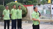 Kepala UPT.Bakuda Wil.Kab.Bangka, Yeri, S,Sos menyampaikan amanat tentang Etika Pelayanan 5S di Apel Pagi