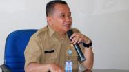 Kepala UPT.Bakuda Wilayah Kabupaten Bangka, Yeri, S,Sos Memberikan Sambutan Coffe Morning Dalam Rangka Pembahasan Kemajuan & Hambatan  Peningkatan Pelayanan Publik Di Ruang Serumpun Samsat Sungailiat, Senin, 25 November 2019